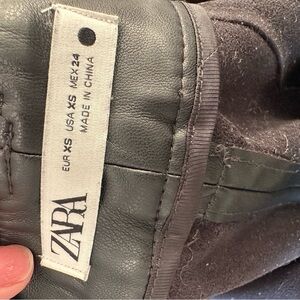 Zara, wide leg pleather pant